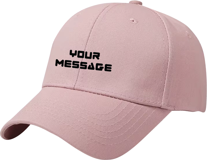 branded baby pink baseball cap